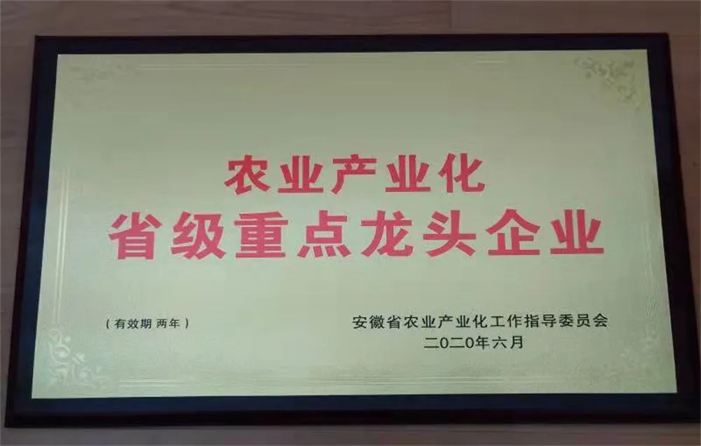 2020年农业产业化省级重点龙头企业